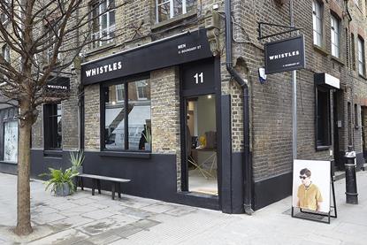 Whistles menswear shop 