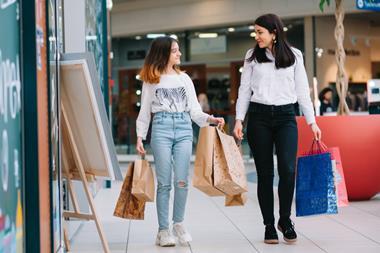 Mother and daughter shopping