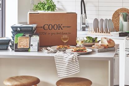 Cook subscription box on kitchen counter top