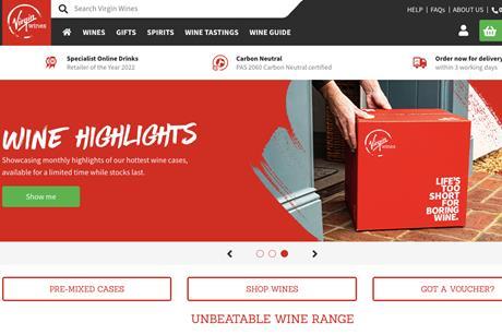 Virgin Wines screengrab