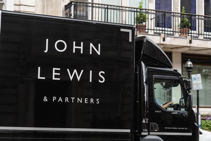 Black John Lewis delivery van