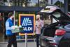 Aldi Click and Collect - groceries being delivered to customer's car