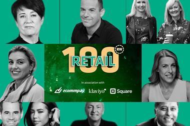 Collage of people from the Retail 100 report. Text reads: Retail 100, in association with Ecommpay, Klaviyo and Square