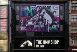 HMV Oxford Street store exterior, November 2023