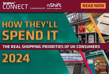 How They'll Spend It report cover. Text reads: Retail Week Connect in partnership with nShift, How They'll Spend It: The real shopping priorities of UK consumers 2024