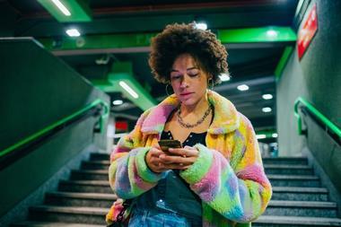 Young woman on smartphone