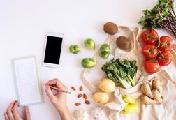 Person working out grocery budget