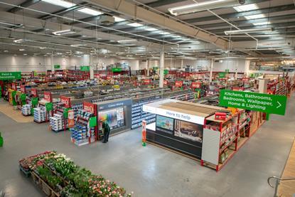 Interior of Homebase Harringay store