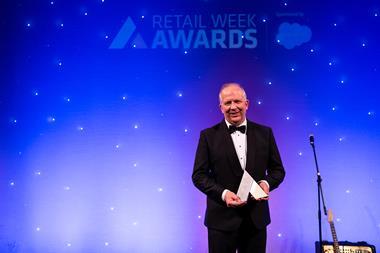 Retail Week Awards - Simon Roberts with trophy