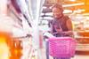 Woman shopping in supermarket