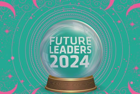 Crystal ball graphic with the words 'Future Leaders 2024' inside