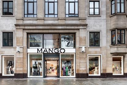 Exterior of Mango on London's Oxford Street