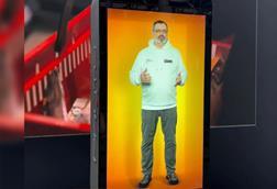 Rewe Group's 3D hologram of chief digital innovation officer Robert Zores