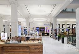 Products on display at Selfridges beauty hall, London