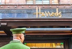 Harrods fascia and doorman