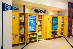 Snapchat-branded products at Selfridges