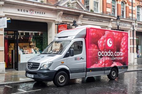 Ocado van pink