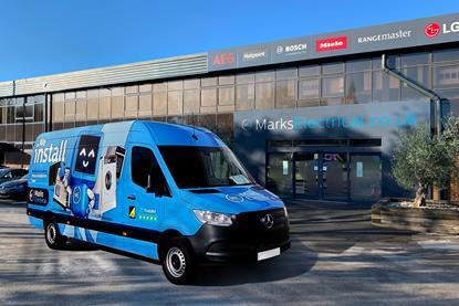 Marks Electrical van outside store