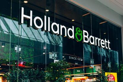 Exterior of Holland & Barrett store at Bluewater shopping centre