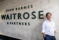 Executive director James Bailey stood outside the newly refurbished Waitrose John Barnes store in Finchley, London