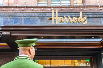 Harrods fascia and doorman