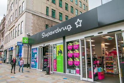 Superdrug store exterior