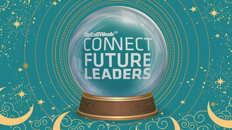 Illustration of a crystal ball containing the words: 'Retail Week Connect Future Leaders'